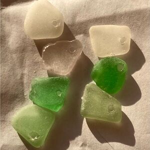 Beach Glass Sea Glass Gem Charms For Jewelry